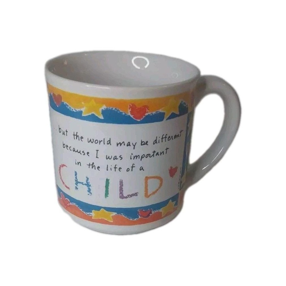 TEACHER BUNDLE Coffee Cup Mug Ceramic & Teal ID holder/ neck chain #25B5‎